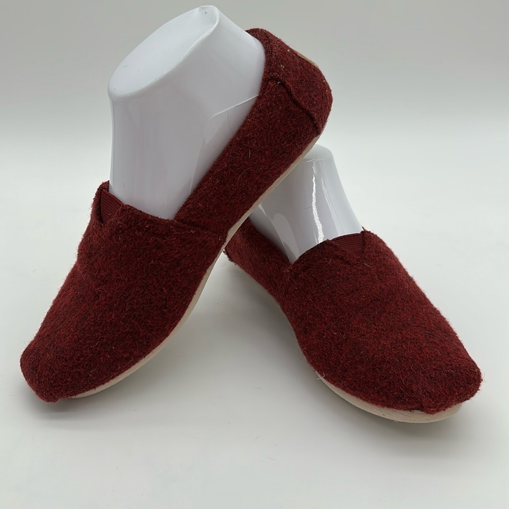 TOMS Burnt Henna Good Vibes Wool Blend Fleece Lined Shoes Women’s Size 7.5